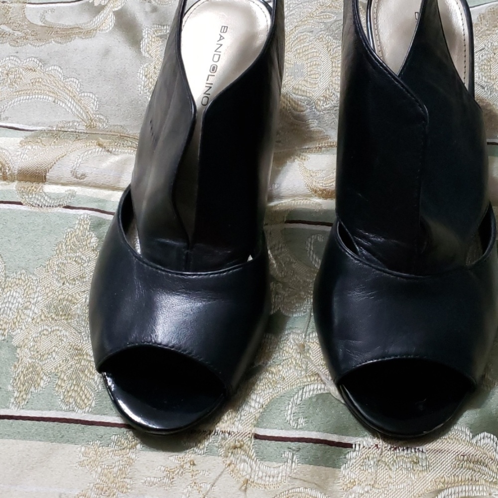 Bandolino black leather high heels